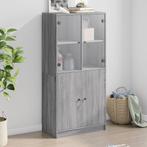 vidaXL Buffet haut avec portes gris sonoma 68x37x142cm, Verzenden, Neuf