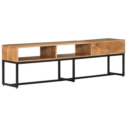 vidaXL Tv-meubel 160x30x45 cm massief acaciahout, Huis en Inrichting, Kasten |Televisiemeubels, Nieuw, Verzenden
