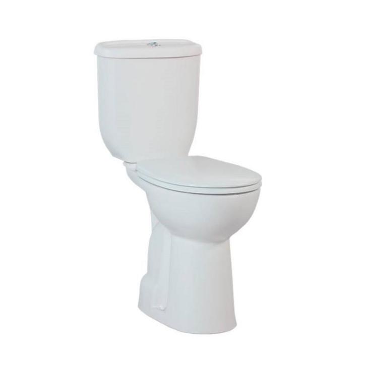 Duoblok Toiletpot Staand Verhoogd +8 cm Wit Compleet (PK), Bricolage & Construction, Sanitaire, Enlèvement ou Envoi