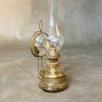 Olielamp - Messing, Glas, Spotlamp uit de eerste jaren 1900