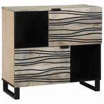 vidaXL Dressoir Wit 80 x 33 x 75 cm massief mangohout, Verzenden, Nieuw
