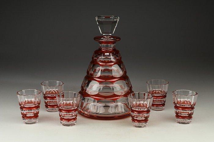 Val Saint Lambert - Karaf - Glas, Antiquités & Art, Art | Objets design