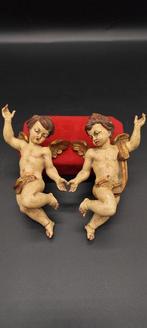 Sculpture, Coppia di Angeli Barocchi - 21.5 cm - Bois