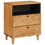 vidaXL Nachtkastje Lichtbruin 50 x 33 x 62 cm Massief, Verzenden, Nieuw