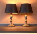 Lampe de table (2) - Bronze, Simili Cuir - Style Louis XV -, Antiek en Kunst