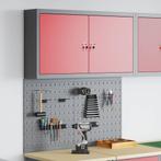 vidaXL Gereedschapskast Set met plank 3 pcs Rood, Doe-het-zelf en Bouw, Verzenden, Nieuw