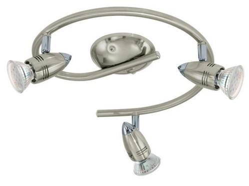 Veiling - EGLO Magnum plafondspot 3-lichts nikkel-mat/chroom, Huis en Inrichting, Lampen | Spots