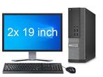 Dell OptiPlex 7020 SFF i3 4e Gen + 2x 19 Monitor + 2 jaar, Ophalen of Verzenden