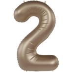 2 Jaar Cijfer Ballon Goud 86cm, Hobby en Vrije tijd, Feestartikelen, Verzenden, Nieuw