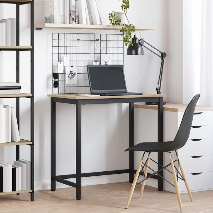 vidaXL Tafel Sonoma Eik 100 x 50 x 76,5 cm Engineered hout, Maison & Meubles, Bureaux, Envoi