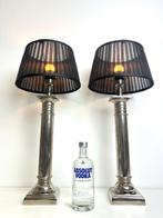 Tafellamp - Aluminium, een paar Empire stijl tafellampen