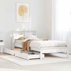 vidaXL Bed met boekenkast zonder matras grenenhout wit, Huis en Inrichting, Slaapkamer | Bedden, Verzenden, Nieuw