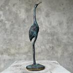 sculptuur, NO RESERVE PRICE - Patinated Crane Bird Sculpture, Antiek en Kunst