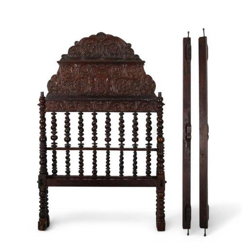 Bed - Satijnhout - Bilros-bed, 18e eeuw, Antiek en Kunst, Antiek | Overige Antiek