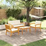 vidaXL Bistroset Bruin 75 x 45 x 38cm Massief acaciahout, Tuin en Terras, Tuinsets en Loungesets, Verzenden, Nieuw