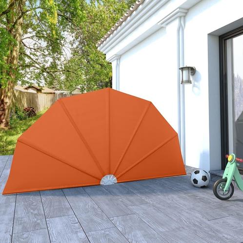 vidaXL Terrasscherm inklapbaar 160 cm terracottakleurig, Tuin en Terras, Parasols, Nieuw, Verzenden