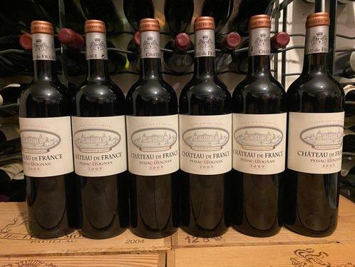 2009 Chateau de France - Pessac-Léognan - 6 Flessen (0.75, Verzamelen, Wijnen