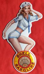 Emaille plaat - Sexy pin-up girl Schell