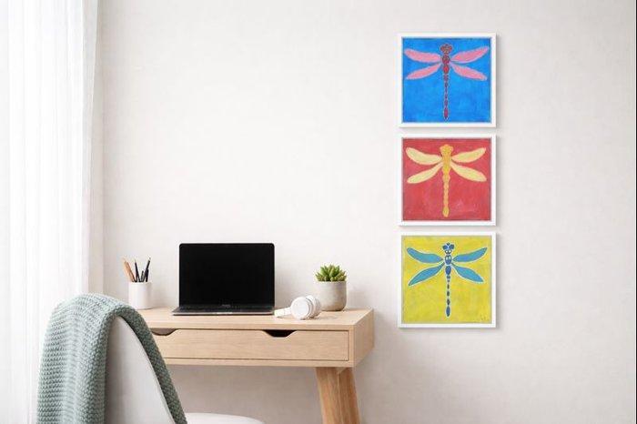 JosemicampaÑa - NO RESERVE - Dragonflies nº2 - Acrilic on, Antiquités & Art, Art | Peinture | Moderne