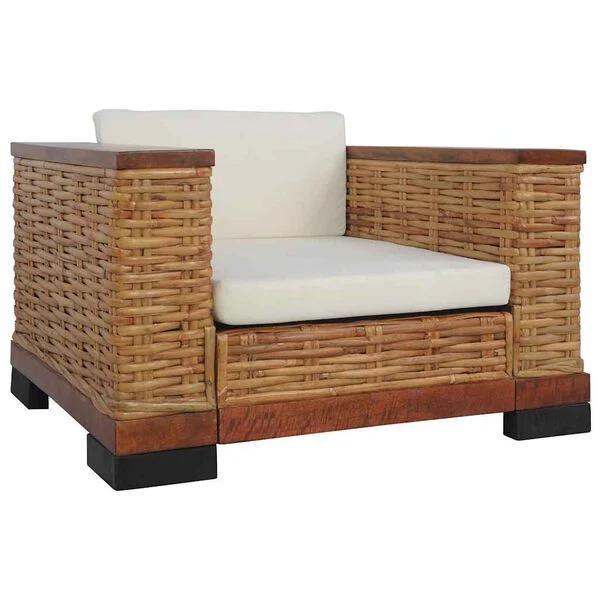 Rattan Fauteuil + Kussens | Retour Deal | 30% Korting, Maison & Meubles, Fauteuils, Envoi
