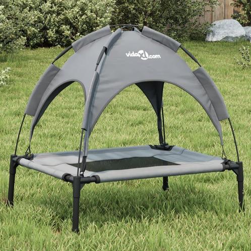 vidaXL Hondenmand met luifel oxford stof en staal, Dieren en Toebehoren, Honden-accessoires, Nieuw, Verzenden