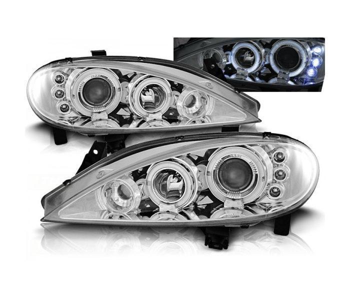 Angel Eyes koplampen Chrome geschikt voor Renault Megane, Auto-onderdelen, Verlichting, Nieuw, Renault, Verzenden