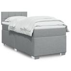 vidaXL Boxspring met matras stof lichtgrijs 90x200 cm, Verzenden, Nieuw