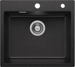 Spoelbak - Wasbak - Gootsteen - 50x45 cm - Zwart - Auralum, Huis en Inrichting, Keuken | Keukenelementen, Verzenden, Nieuw