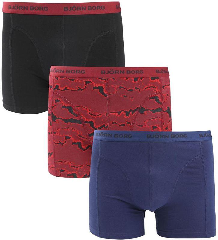 Bjorn Borg Boxers 3Pack Stretch Blauw Rood maat XL Heren, Kleding | Heren, Ondergoed, Zwart, Boxer, Verzenden