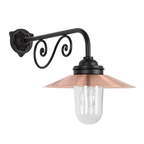 Stal- & Boerderijlampen Ardennes Stallamp Zwart/Koper, Tuin en Terras, Buitenverlichting, Verzenden