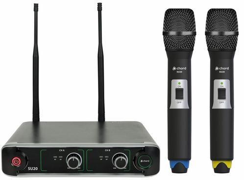 Adastra SU20-H-BY Dual UHF Microfoon Systeem Met 2x, Musique & Instruments, Microphones