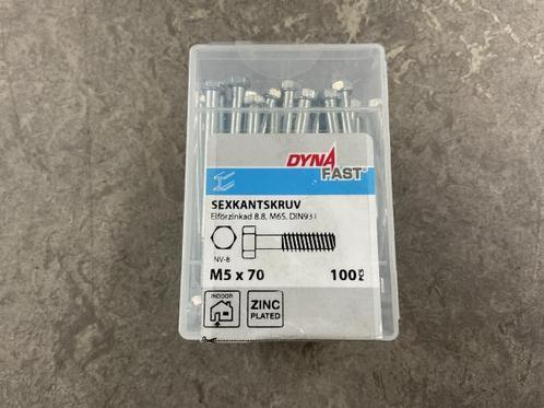Veiling - 16x Dynafast zeskantschroef M5x70 mm, Doe-het-zelf en Bouw, IJzerwaren en Bevestigingsmiddelen
