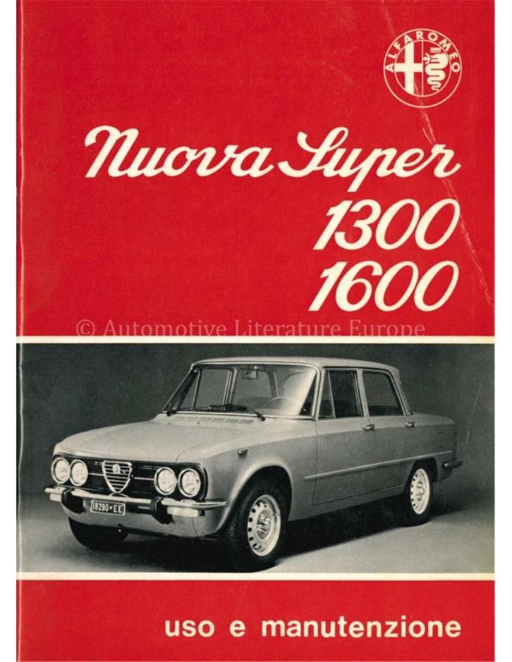 1974 ALFA ROMEO GIULIA NUOVA SUPER INSTRUCTIEBOEKJE, Auto diversen, Handleidingen en Instructieboekjes