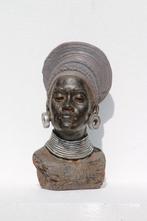 Buste, buste negroide dame - 55 cm - mgo, Antiek en Kunst