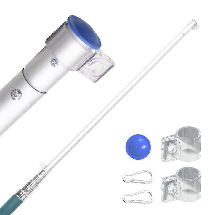 vidaXL Vlag met vlaggenmast Polen 5,55 m aluminium, Diversen, Vlaggen en Wimpels, Nieuw, Verzenden