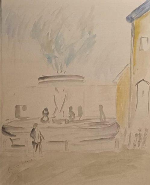 Giuseppe Cesetti (1902-1990) - Paese italiano, Antiek en Kunst, Kunst | Schilderijen | Modern