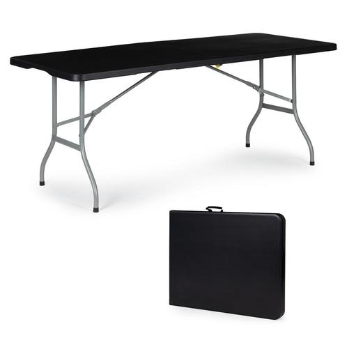 Campingtafel - inklapbaar - 180x70x73,5cm - zwart, Caravans en Kamperen, Kampeermeubelen, Nieuw, Ophalen of Verzenden