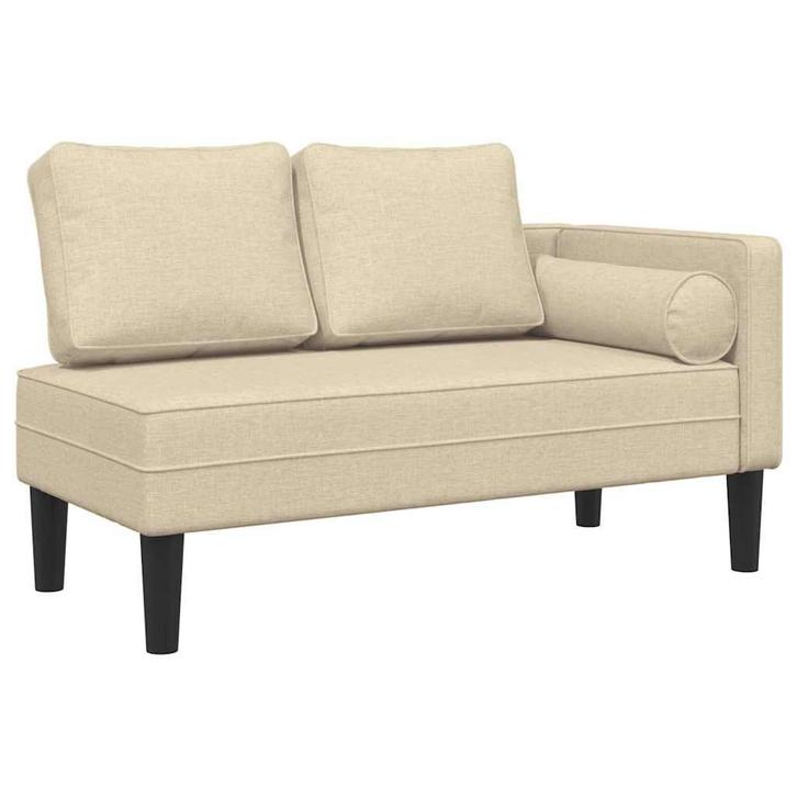 Creme Chaise Longue stof + kussens | Tweede Kansje, Huis en Inrichting, Zetels | Zetels en Chaises Longues, Minder dan 150 cm