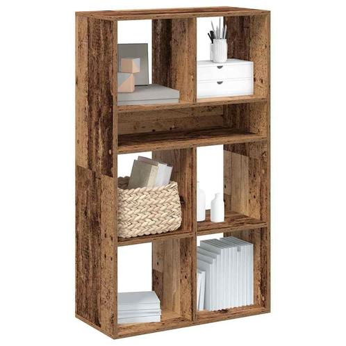 vidaXL Boekenkast 66x31x112 cm bewerkt hout oud houtkleurig, Huis en Inrichting, Kasten | Boekenkasten, Nieuw, Verzenden