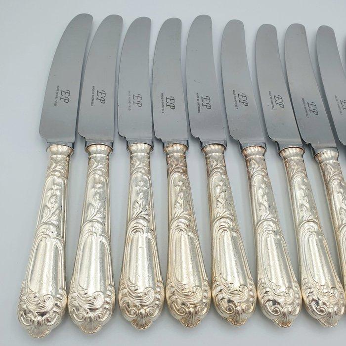 Eetservies (12) - Verzilverd, Staal, Antiek en Kunst, Antiek | Meubels | Tafels