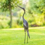 sculptuur, grote metalen reiger - 1150 mm - Metaal