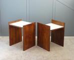 Set bijzettafels - Hout, Palissander, Formica - Twee