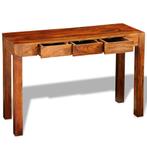 vidaXL Table console avec 3 tiroirs 80 cm Bois massif, Verzenden, Neuf