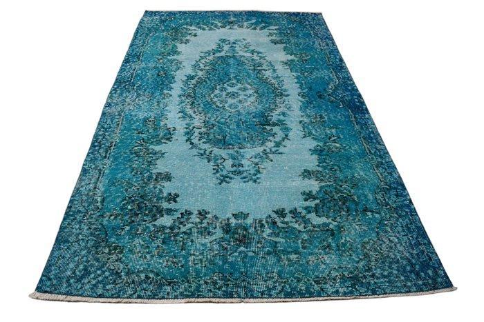 Turquoise vintage - Vloerkleed - 200 cm - 112 cm -, Huis en Inrichting, Stoffering | Tapijten en Vloerkleden