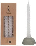 Kaarsen Gedraaid Wit 19 cm Ø2,2 set 4 stuks, Nieuw