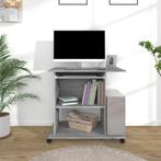 vidaXL Computerbureau 80x50x75 cm bewerkt hout grijs sonoma, Verzenden, Nieuw