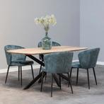 Mangohouten Eettafel Deens Ovaal Tess 160x90 cm (2,5 cm), Huis en Inrichting, Tafels | Eettafels, 100 tot 150 cm, Verzenden, Nieuw