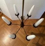 Plafondlamp - Verguld messing, Opaline glas - Hanglamp met