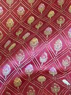 san leucio - Exclusieve damast zijde rood met ruiten en, Antiek en Kunst