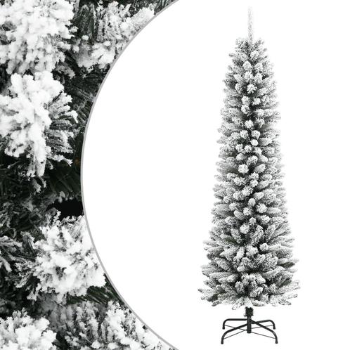 vidaXL Kunstkerstboom met sneeuw smal 240 cm PVC en PE, Diversen, Kerst, Nieuw, Verzenden